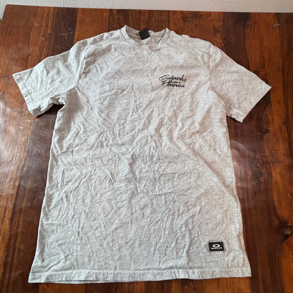 Oakley Mens Gray Ballparks of America Graphic T-Shirt Regular Fit XL CA35460